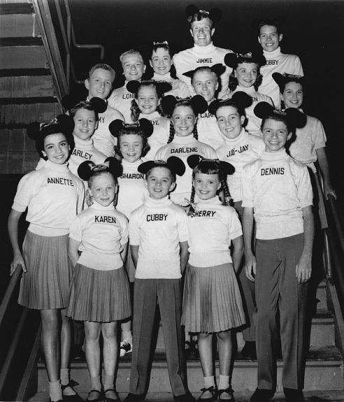 Disney established their Mouseketeer brand way back in 1957. Which one of these would you be? I pick Darlene, smiling, right there in the middle. I bet she grew up with plenty of chutzpah